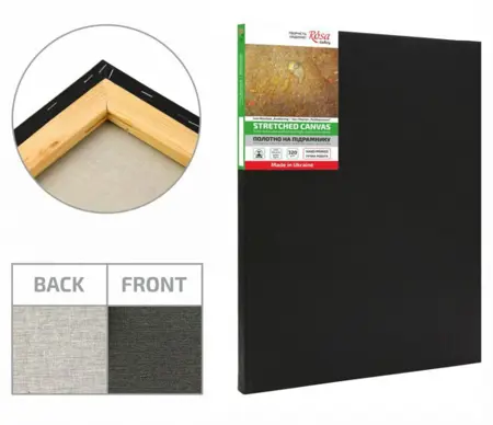 Barevné plátno Rosa černé 40x50cm