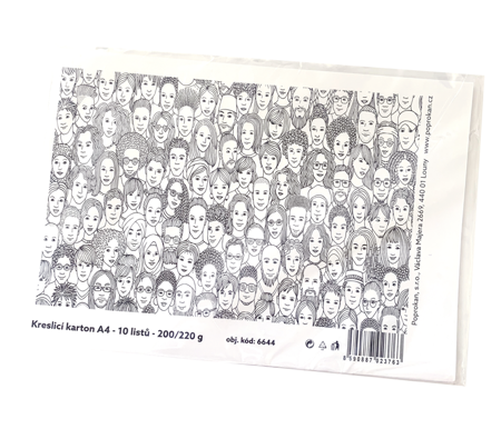 Kreslicí karton A4 200-220g 10ks bílý