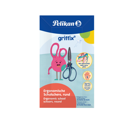 Nůžky Griffix pro leváky 14cm modré