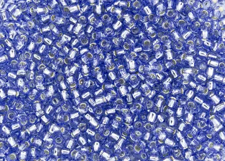 Rokajlové korálky - Round 11/0 : Silver-Lined Lt Sapphire TR-11-33