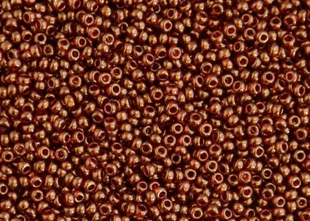 Rokajlové korálky Toho - Round 15/0 : Gold-Lustered African Sunset TR-15-329