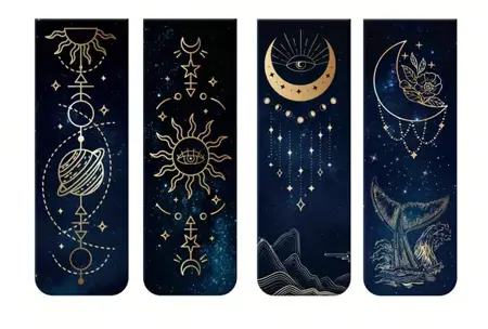 Magnetické záložky – Galaxie & Hvězdné nebe  – sada 4 ks