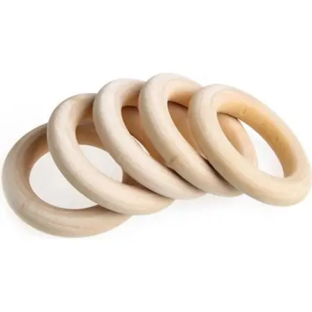 Dřevěný kroužek 70 mm – přírodní nelakovaný