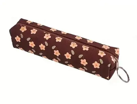 Květinové pouzdro na zip – etue s kroužkem, 18 cm burgundská