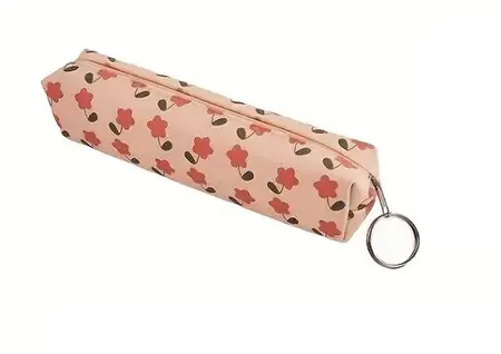 Květinové pouzdro na zip – etue s kroužkem, 18 cm béžová