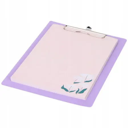 Podložka s klipem A5 – poznámkový blok 80 listů, fialová