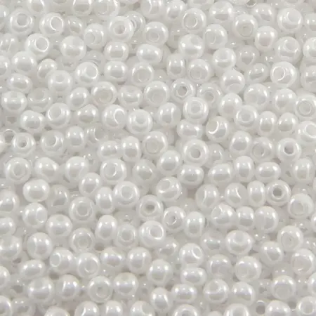 Preciosa rokajl 8/0 – bílý perleťový (46102), 10 g