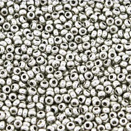 Preciosa rokajl 10/0 – stříbrný metalický (68301), 10 g