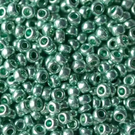 Preciosa rokajl 10/0 – metalický tyrkysově zelený (18165), 10 g