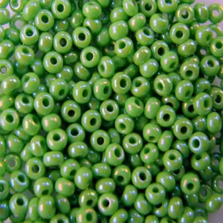 Preciosa rokajl 10/0 – hráškově zelený perleťový (54230), 10 g