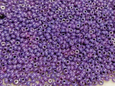 Preciosa rokajl 10/0 – fialový lesklý s perleťovým efektem (16728), 10 g