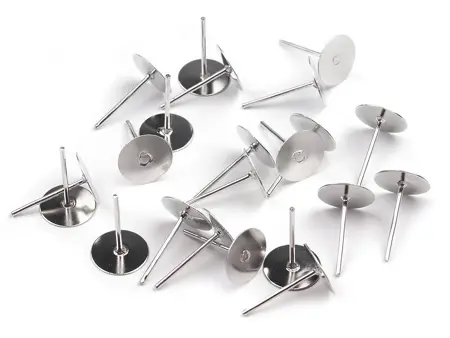 Náušnicová puzeta s ploškou 3 mm – balení 6 ks