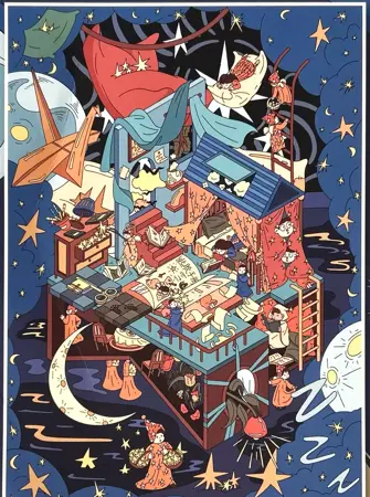 Sada samolepek – Kouzelný sen (2 archy + 1 scéna, 185 × 260 mm)