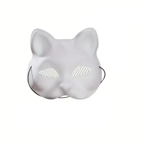 DIY Kočičí maska z PVC se síťovanými otvory – k dekorování a kreativní tvoření