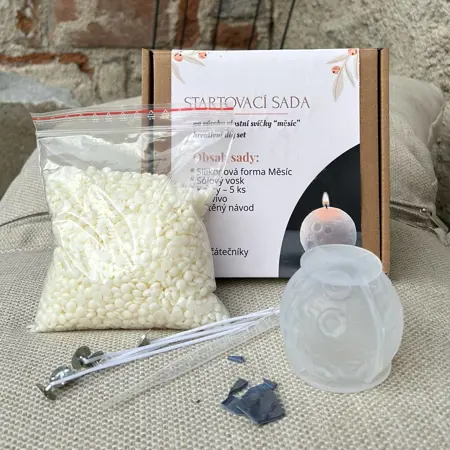 Sada na výrobu vlastní svíčky „Měsíc“ – kreativní DIY set