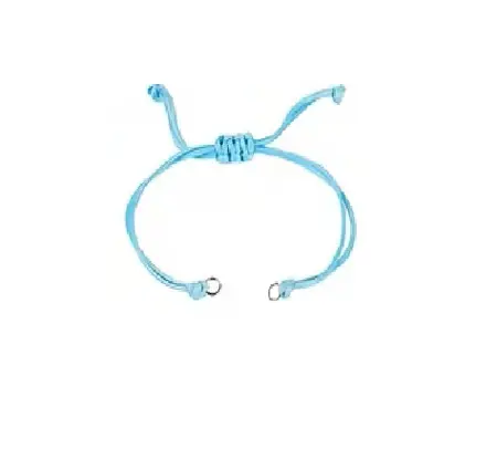 Šňůrka na náramek s posuvným uzlíkem – 24,9 cm nebesky modrá