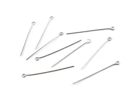 Ketlovací jehla stříbrná 50 mm – balení 10 ks