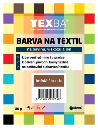 Barva na textil Texba 20g hnědá