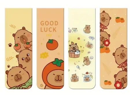 Magnetické záložky Kapybara s pomeranči – Lucky Day (4 ks)