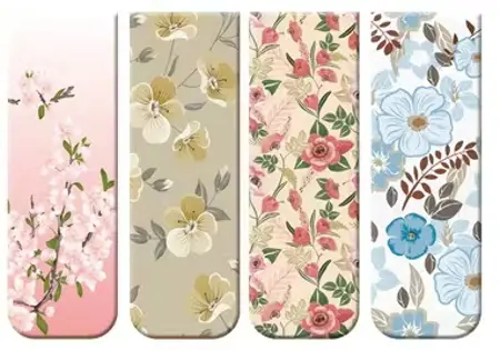 Magnetické záložky – romantická květinová kolekce (4 ks) Romance staré zahrady