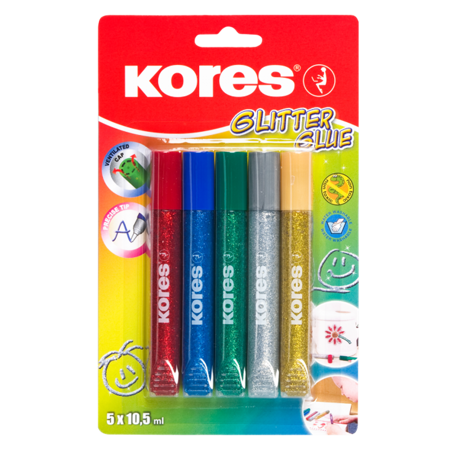 Glitrové lepidlo 10,5ml KORES 5ks