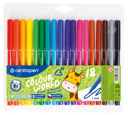 Popisovač Centropen 7550 Colour World 18ks