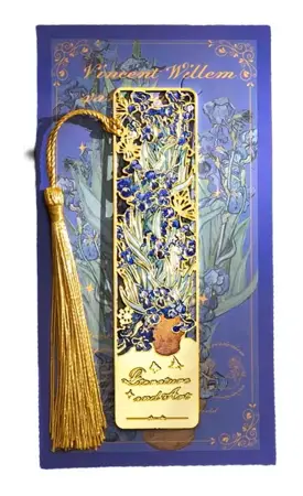 Kovová záložka– Kosatce v noci