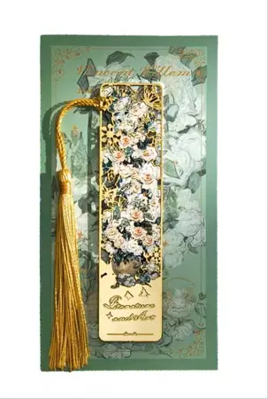 Kovová záložka – Růžová zahrada