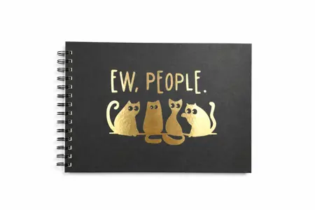 Skicář A4 „EW, PEOPLE.“ – spirálová vazba, 50 listů