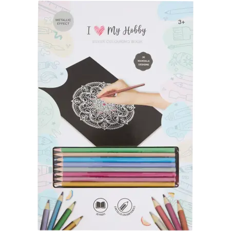 Omalovánky I Love My Hobby – 30 motivů + 8 metalických per Mandaly