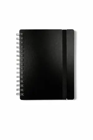 Poznámkový blok A6 s kroužkovou vazbou – 80 listů 80gsm černá