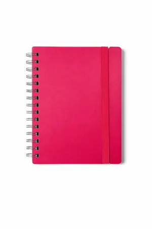 Poznámkový blok A6 s kroužkovou vazbou – 80 listů 80gsm Růžová
