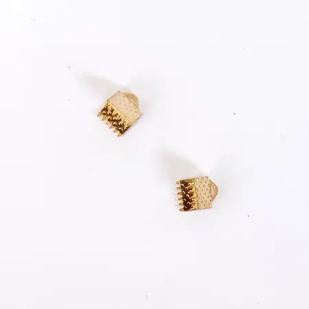 Koncovka plochá  zamačkávací  6mm ruzove zlato 