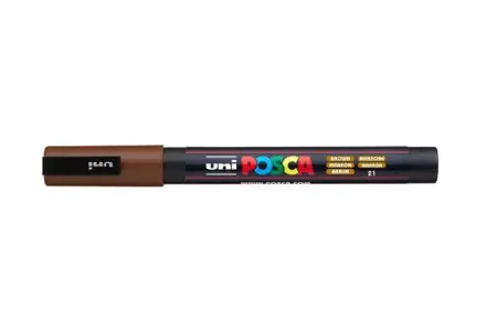 Akrylový fix Uni Posca PC-3M 0,9–1,3 mm – 21 hnědá