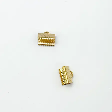 Koncovka plochá  zamačkávací  10mm ruzove zlato