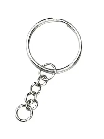 Kroužek na klíče s řetízkem, 25mm