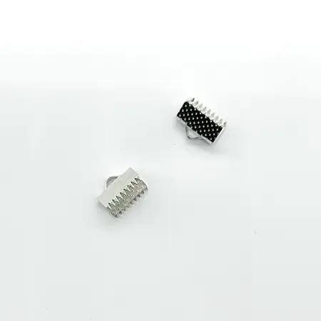 Plochá zamačkávací koncovka 10mm stříbrná 