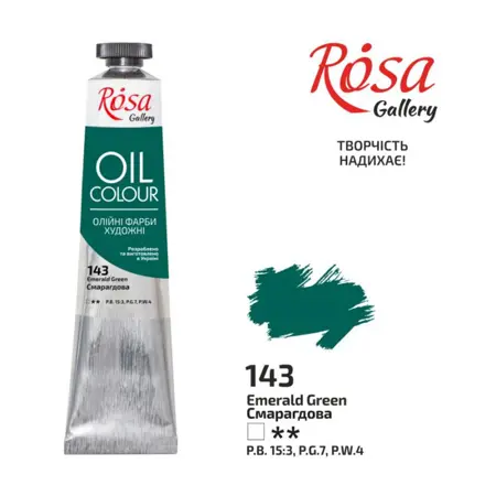 Olejová barva Rosa Gallery 45 ml – 143 emerald green