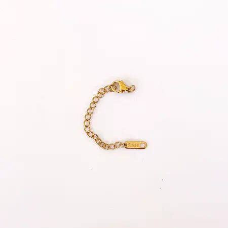 Prodlužovací bižuterní řetízek s karabinkou steel zlaty