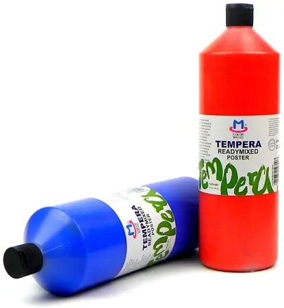 Temperové barvy školní 1000ml – bílá