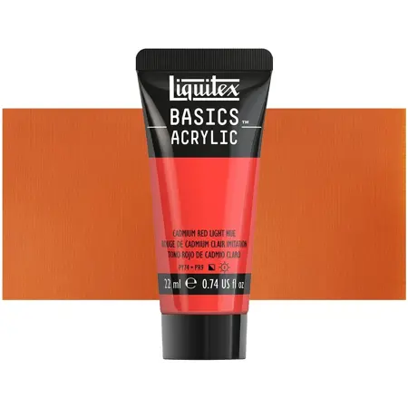 Akrylová barva Liquitex Basics 22 ml –  510 cadmium red light hue