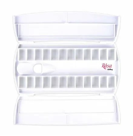 Uzavíratelná plastová paleta pro akvarel Rosa 24ks