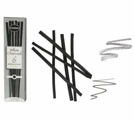 Přírodní uhel Coates 6 ks střední 5-6 mm