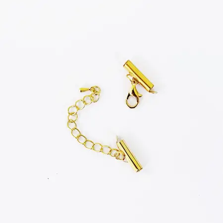 Koncovka zásuvná se zapínáním, zlato, 15mm