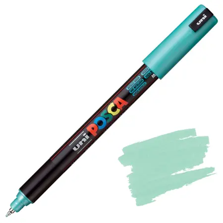 Acrylic marker Uni Posca 0.7mm PC-1MR – M06 metalická zelená