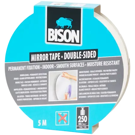 Oboustranná lepicí páska na zrcadla Bison 