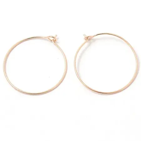 Naušnicové kreole kruh 30 mm růžové zlato