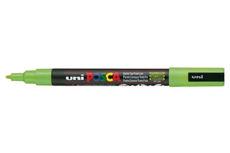 Akrylový fix Uni Posca PC-3M 0,9–1,3 mm – 72 zelené jablko