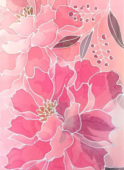 Kurz malby na hedvábí 